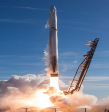 photo of SpaceX rocket launching off 